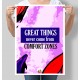 Постер мотивуючий Great Things never come from comfort zones