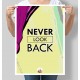 Постер мотивуючий Never look back