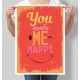 Постер мотивуючий You make me happy