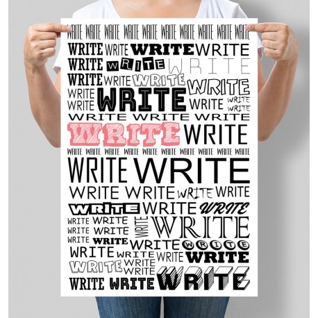 Постер мотивуючий Write