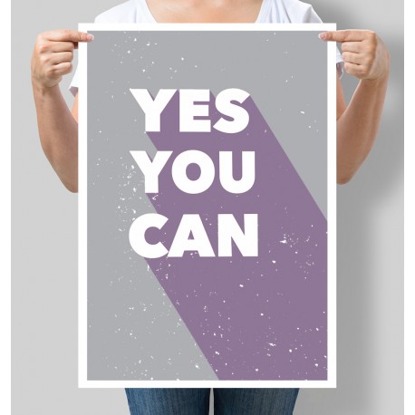 Постер мотивуючий Yes you can