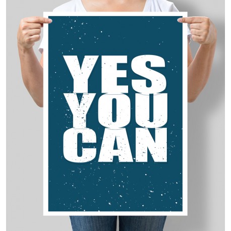 Постер мотивуючий Yes you can