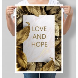 Постер мотивуючий Love and Hope
