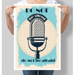 Постер мотивуючий Do not be silent, do not be afraid