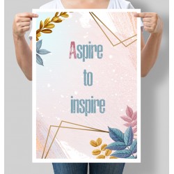 Постер мотивуючий Aspire to inspire
