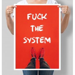 Постер мотивуючий Fuck the system