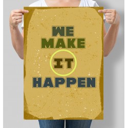 Постер мотивуючий We make IT happen, слоган IBM