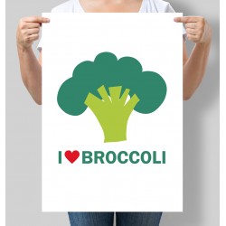 Постер Вегетаріанство I love broccoli
