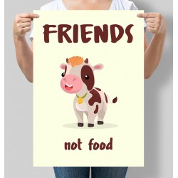 Постер Вегетаріанство Friends not food