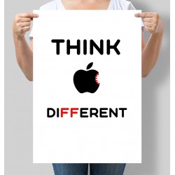 Постер мотивуючий Think different слоган Apple Думай інакше