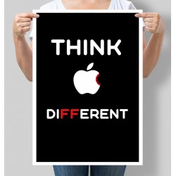Постер мотивуючий Think different слоган Apple Думай інакше