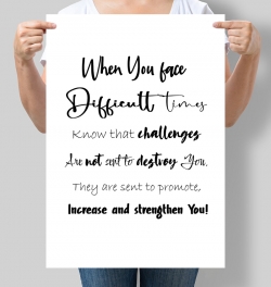Постер мотиваційний Challenges are not sent to destroy You