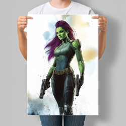 Постер супергероїня Marvel Гамора. Fan art. Серія Superheroine Collection