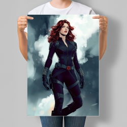 Постер супергероїня Marvel Наташа Романова (Чорна Вдова). Fan art. Серія Superheroine Collection