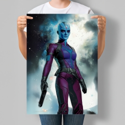 Постер супергероїня Marvel Небула Nebula. Fan art. Серія Superheroine Collection