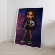 Постер в стилі ляльки Bratz Вулична мода на тлі графіті