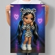 Постер у стилі ляльки Bratz Дівчинка в костюмі зебри