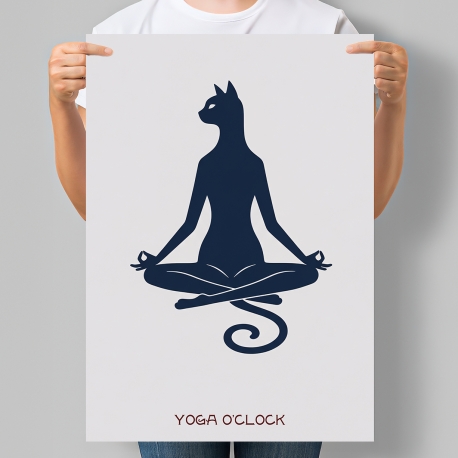 Постер інтер'єрний Yoga O'Clock