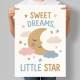 Постер для дитячої спальні Sweet Dreams, Little Star