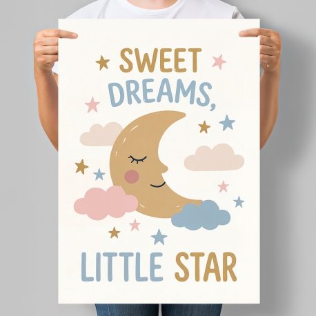 Постер для дитячої спальні Sweet Dreams, Little Star