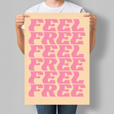 Мотиваційний постер Feel Free Відчувай свободу