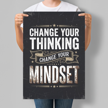 Мотиваційний постер Change Your Thinking Change Your Mindset
