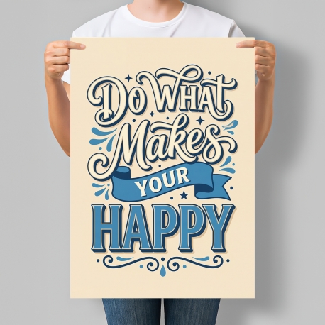 Мотиваційний постер Do What Makes Your Happy