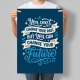 Мотиваційний постер You Can't Change Your Past But You Can Change Your Future