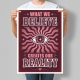Мотиваційний постер What We Believe Creates Our Reality - Те, у що ми віримо, створює нашу реальність