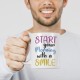 Чашка Start your morning with a smile
