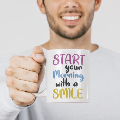Чашка Start your morning with a smile