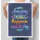 Постер мотивуючий Amazing things happen when you try