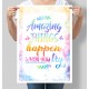 Постер мотивуючий Amazing things happen when you try