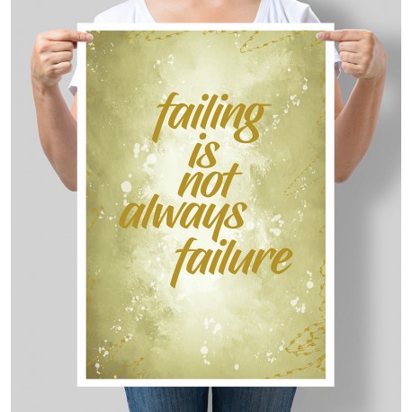 Постер мотивуючий Failing is not always failure