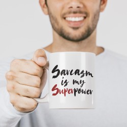 Чашка з мотиваційним слоганом Sarcasm is my Superpower
